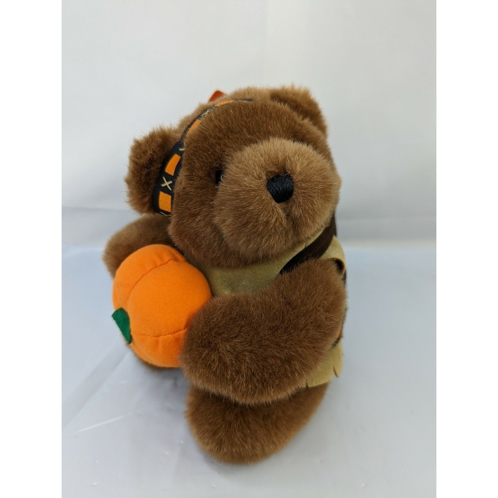 A&A Plush Brown Bear Indian Pumpkin Papoose 7 Inch Stuffed Animal Toy